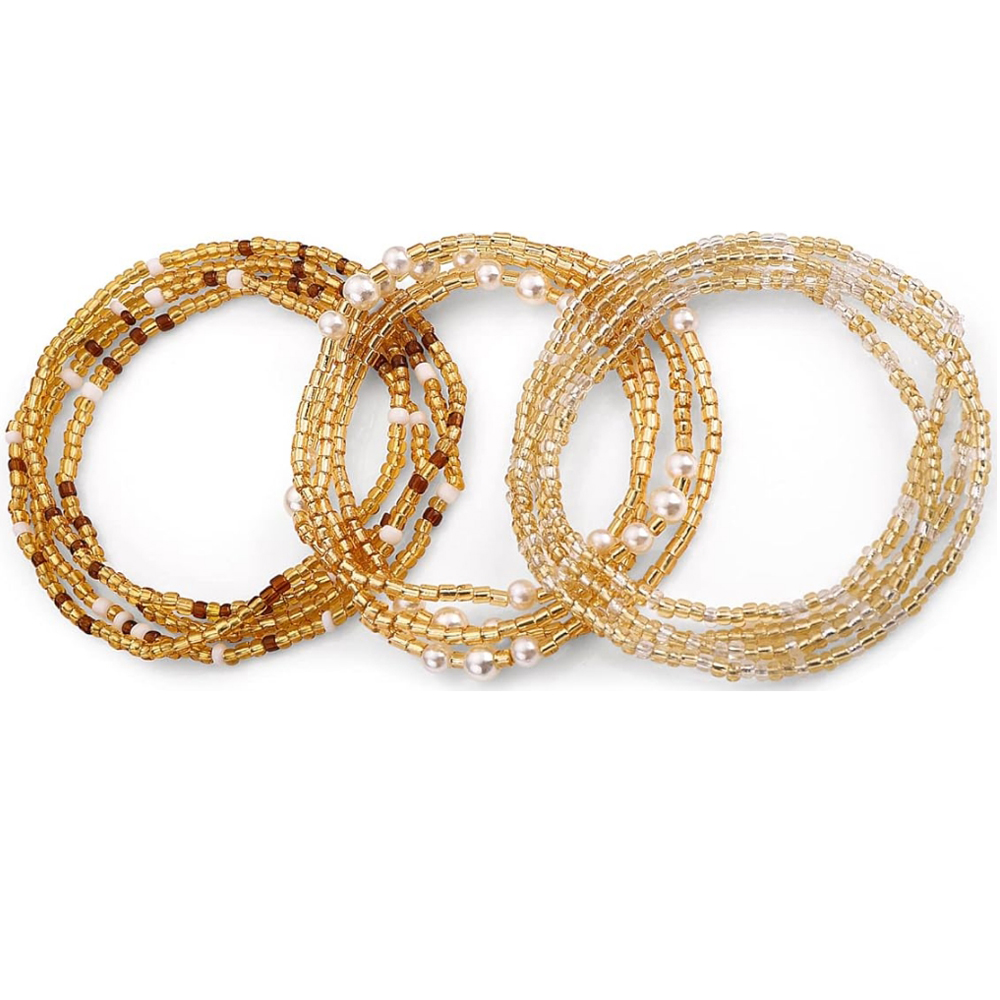 Body Jewelry In Bulk - ลูกปัดคาดเอวสำหรับผู้หญิง ลูกปัดคาดหน้าท้อง สายยางยืด ชุดโซ่คาดเอวสไตล์แอฟริกันสำหรับผู้หญิง เครื่องประดับร่างกาย ชุดบิกินี่