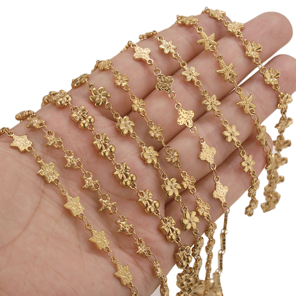 โซ่สแตนเลสสตีลรูปดาวดอกไม้ 1 เ - Body Jewelry Bulk บทวิจารณ์และราคา
