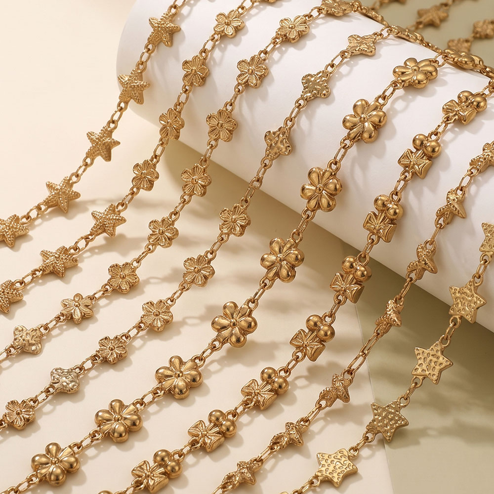 โซ่สแตนเลสสตีลรูปดาวดอกไม้ 1 เ - Body Jewelry Bulk บทวิจารณ์และราคา