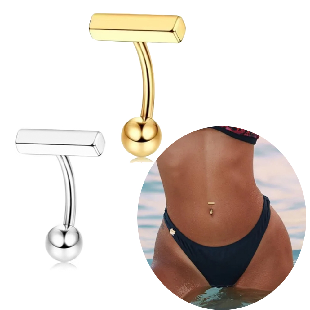 จิวสะดือแบบกลับด้าน 1 ชิ้น ประ - Belly Bar Titanium บทวิจารณ์และราคา