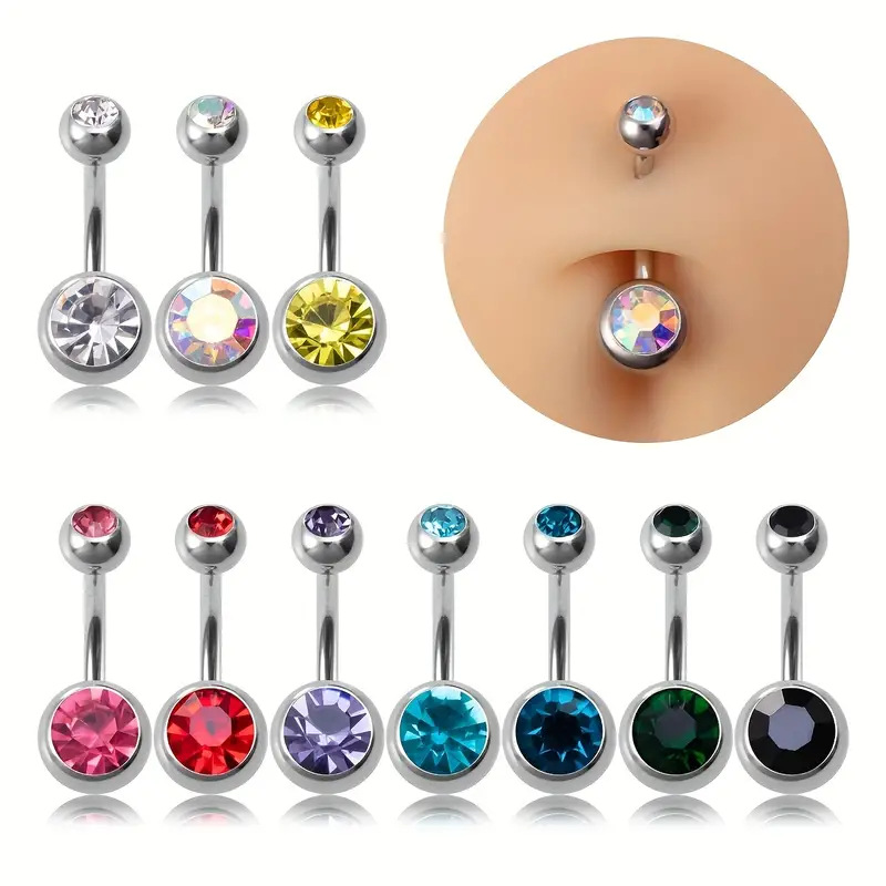 5/10/20 ชิ้นZircon 14G Belly P - Belly Bar Titanium บทวิจารณ์และราคา