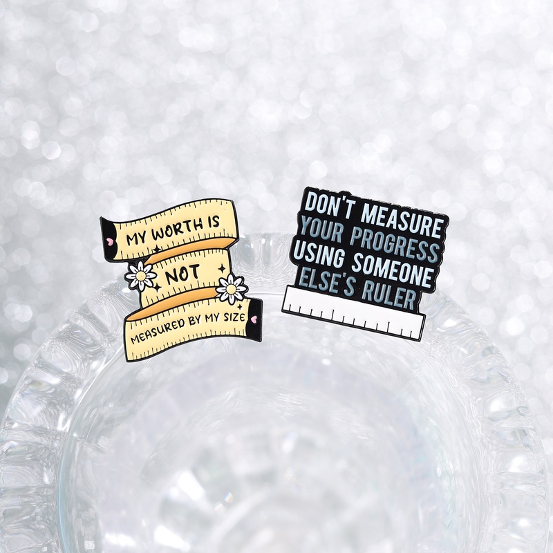 เข็มกลัดเคลือบเงา Body Positiv - Body Jewelry Measurements บทวิจารณ์และราคา