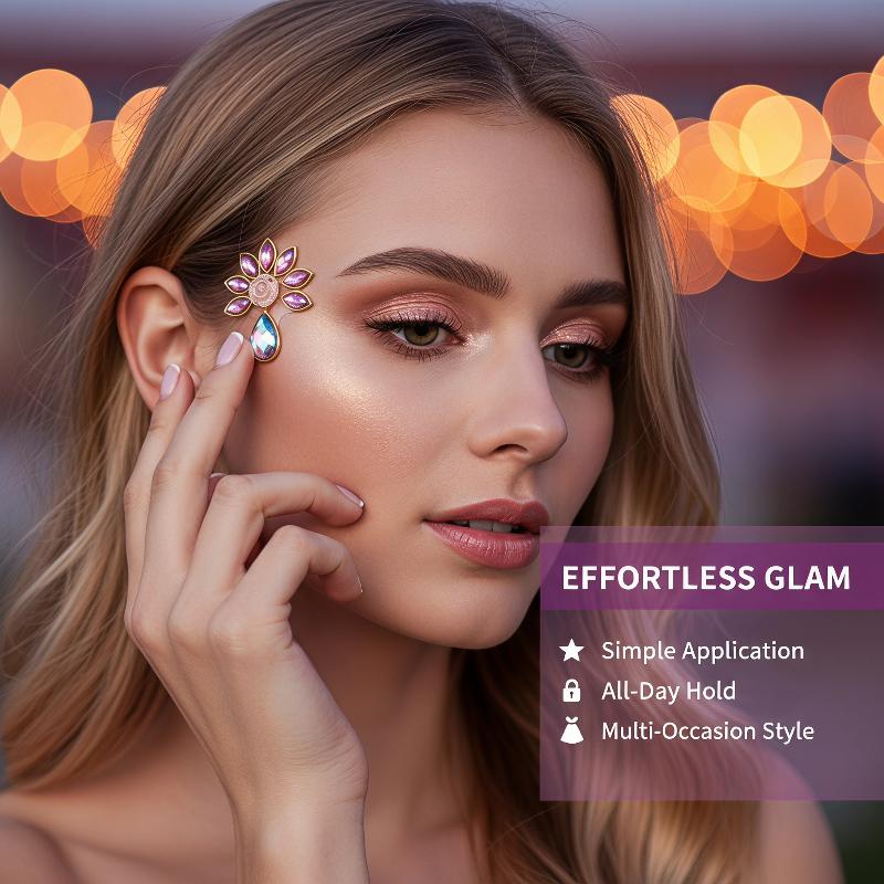 สติ๊กเกอร์ติดหน้าแบบมีประกายสี - Body Jewelry Eyebrow บทวิจารณ์และราคา
