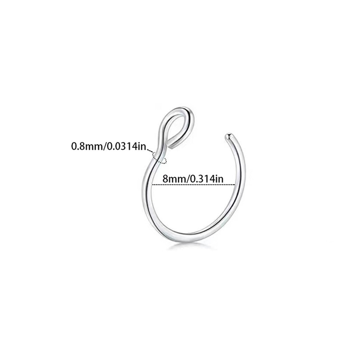 แหวนจมูกปลอมสำหรับผู้หญิง 1 ชิ - Yg Body Jewelry บทวิจารณ์และราคา