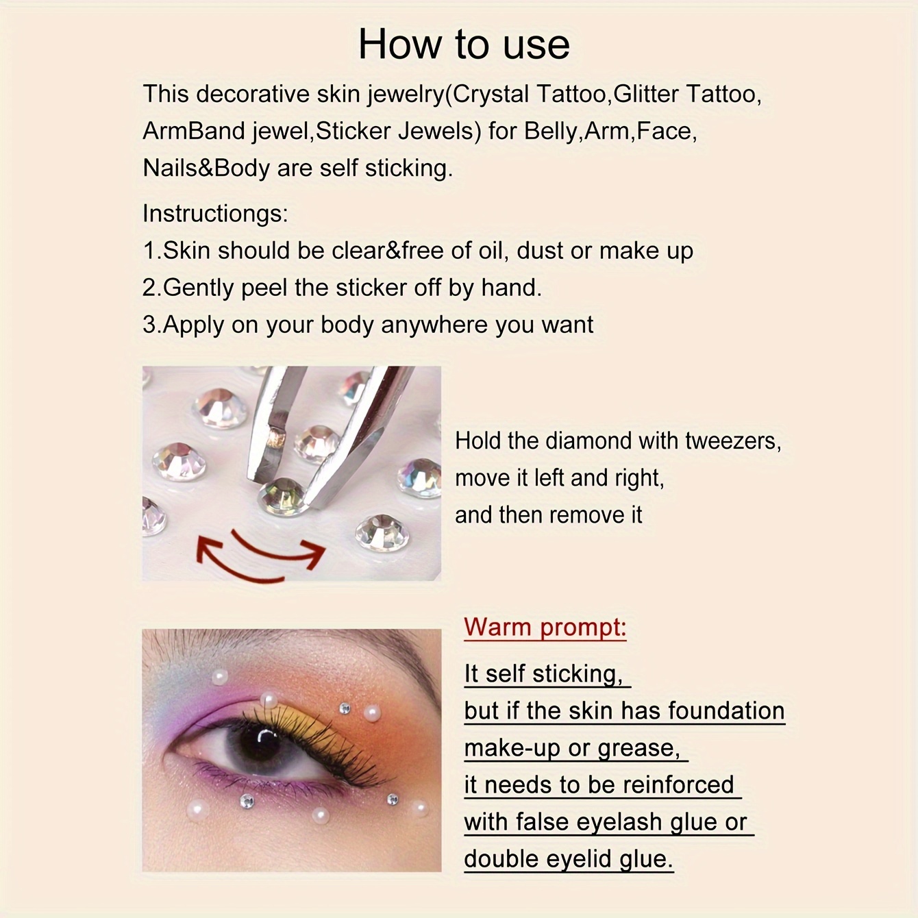 หญิงมุกปลอมสามมิติตกแต่งใบหน้า - Body Jewelry Eyebrow บทวิจารณ์และราคา