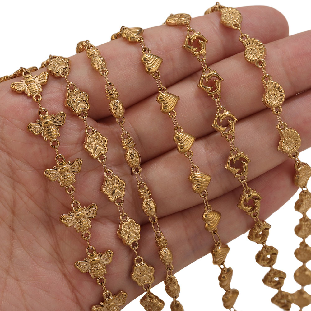 โซ่สแตนเลสเคลือบทอง PVD 1M ลาย - Body Jewelry Bulk บทวิจารณ์และราคา