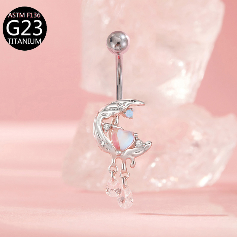 แหวนเจาะสะดือไทเทเนียม G23 ลาย - Belly Bar Titanium บทวิจารณ์และราคา