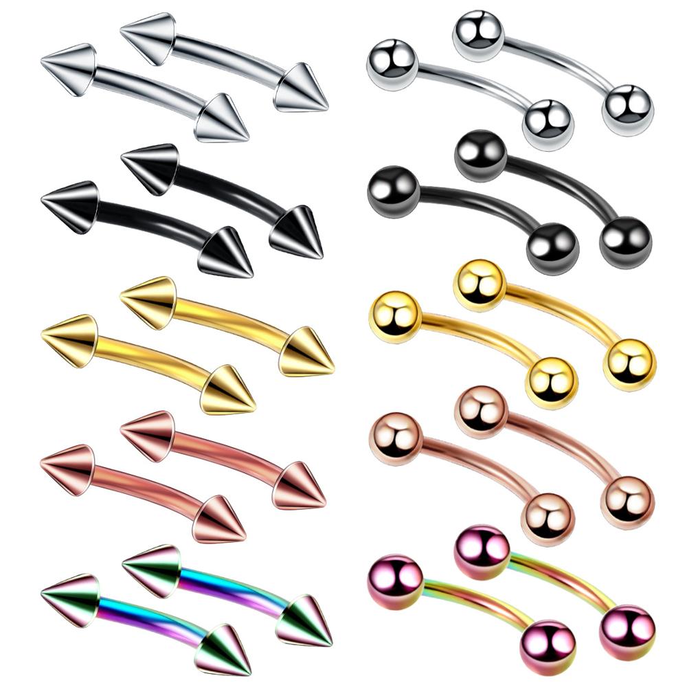 10ชิ้น/ล็อตเจาะคิ้วโค้งกล้วย B - Nipple Bar Curved บทวิจารณ์และราคา