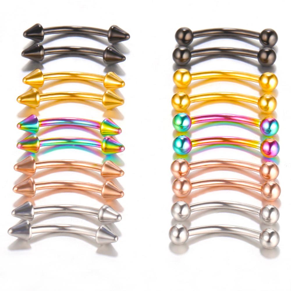 10ชิ้น/ล็อตเจาะคิ้วโค้งกล้วย B - Nipple Bar Curved บทวิจารณ์และราคา