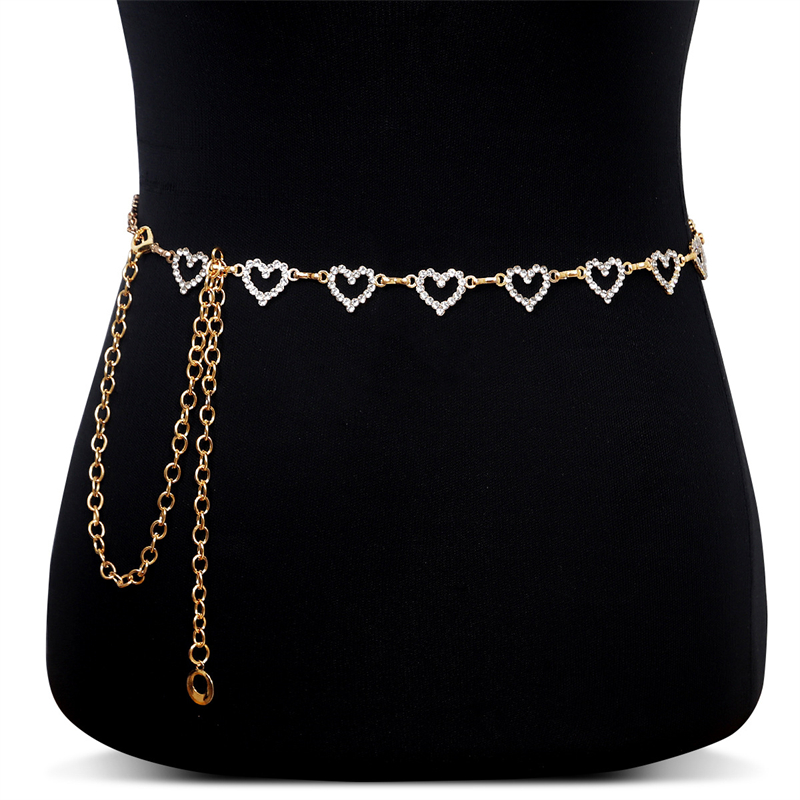 เข็มขัดคาดเอวรูปหัวใจประดับเพช - Body Jewelry Bulk บทวิจารณ์และราคา