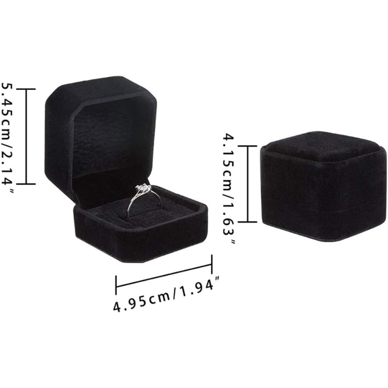 10 Pack กํามะหยี่กล่องแหวนต่าง - Body Jewelry Display บทวิจารณ์และราคา