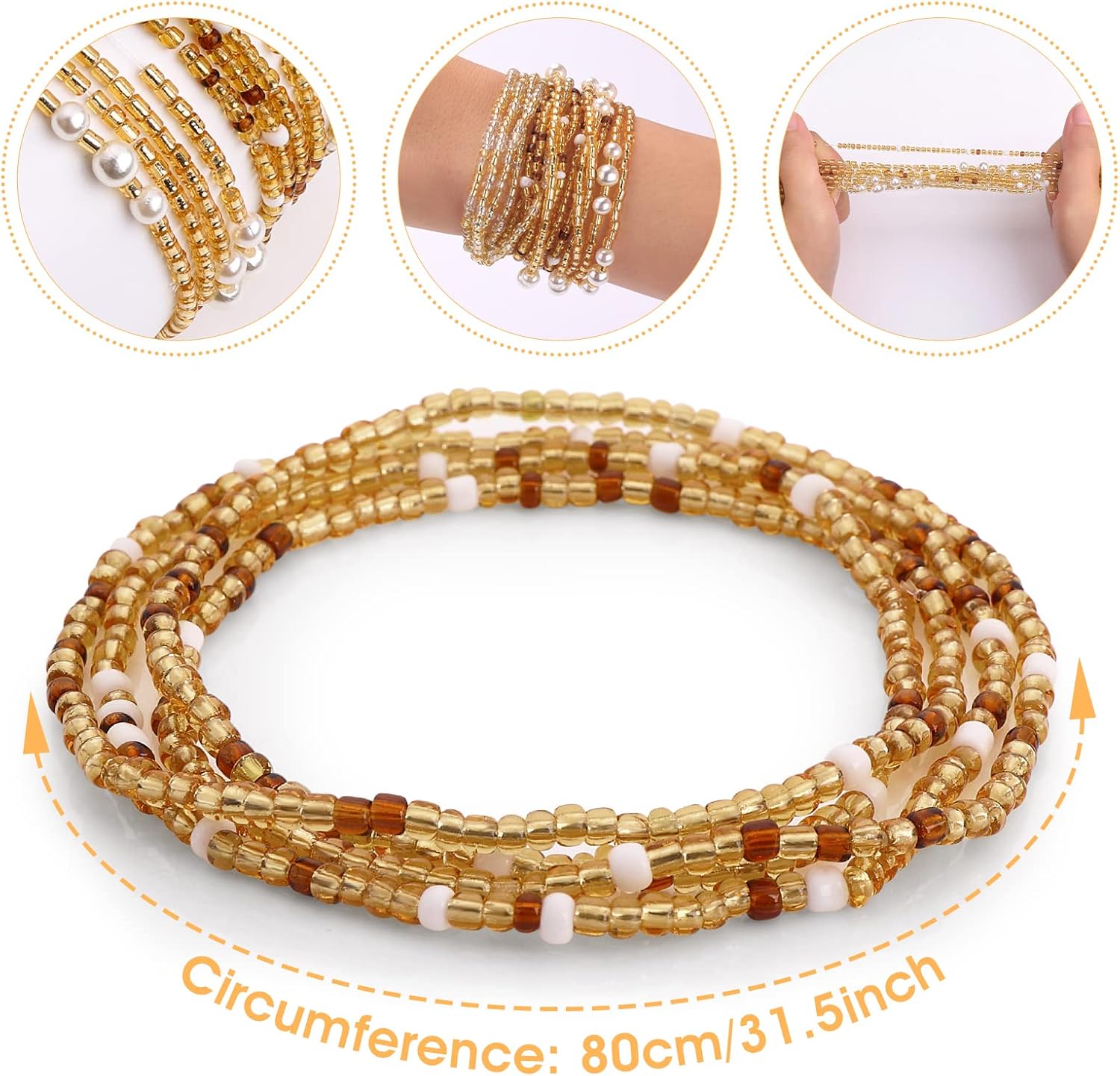 ลูกปัดคาดเอวสำหรับผู้หญิง ลูกป - Body Jewelry In Bulk บทวิจารณ์และราคา