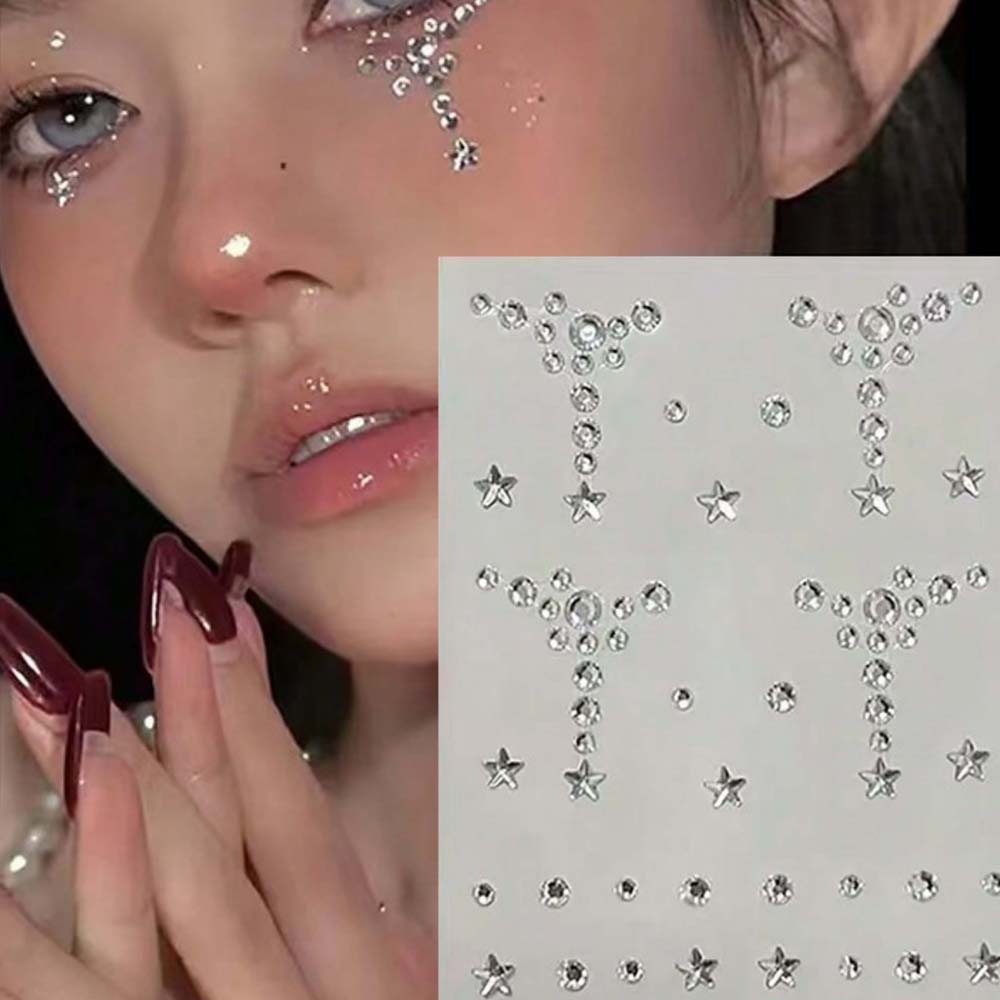 หน้าและร่างกายสติกเกอร์หินอัญม - Body Jewelry Eyebrow บทวิจารณ์และราคา
